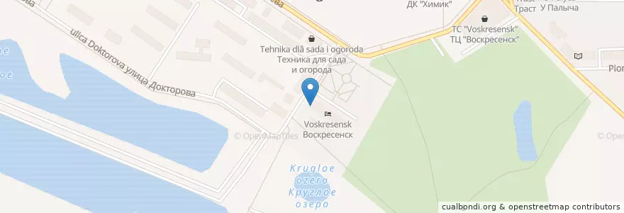 Mapa de ubicacion de Chelsea en Rusia, Distrito Federal Central, Óblast De Moscú, Городской Округ Воскресенск.