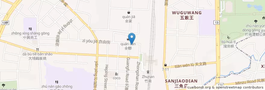 Mapa de ubicacion de 阿根早點 en 타이완, 타이완성, 먀오리 현, 주난진.