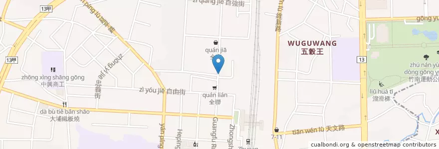 Mapa de ubicacion de 派克機排 en Taiwan, Provincia Di Taiwan, Contea Di Miaoli, Zhunan.