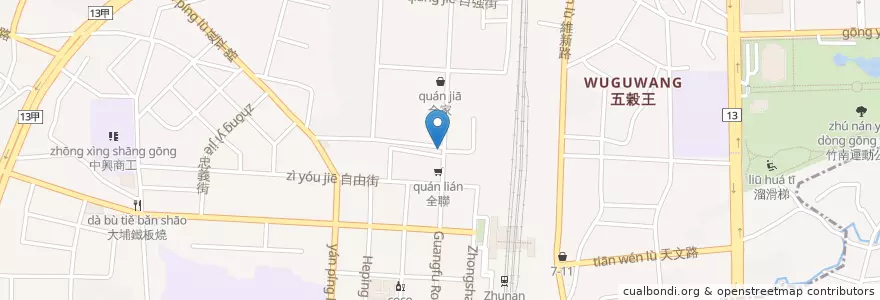 Mapa de ubicacion de 大呼過癮 en تايوان, مقاطعة تايوان, 苗栗縣, 竹南鎮.