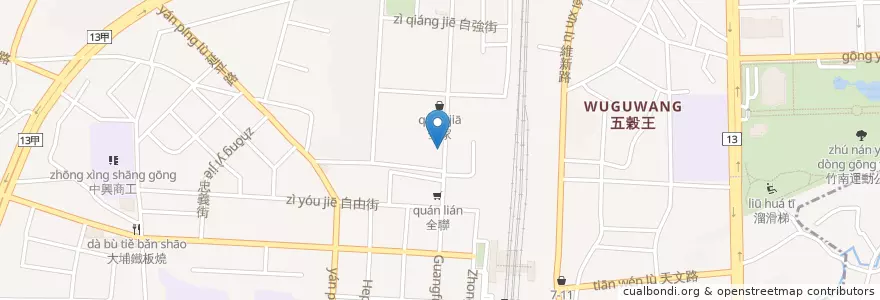 Mapa de ubicacion de 彰化銀行 en تايوان, مقاطعة تايوان, 苗栗縣, 竹南鎮.