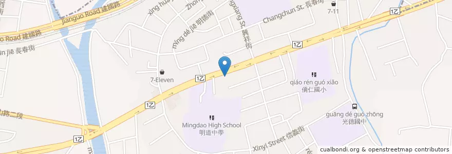 Mapa de ubicacion de 常喀快餐 en 臺灣, 臺中市, 烏日區.