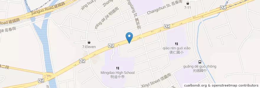 Mapa de ubicacion de 活力早餐 en 臺灣, 臺中市, 烏日區.
