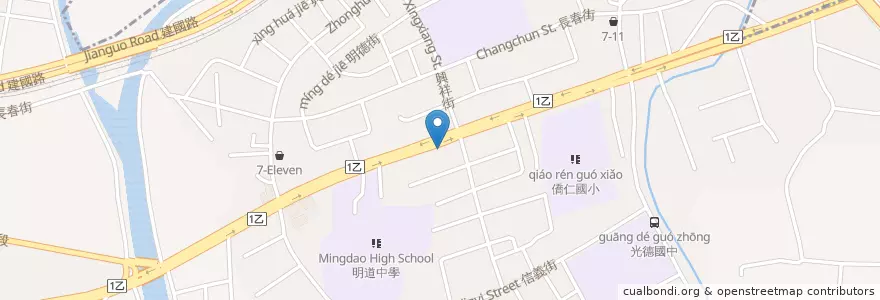 Mapa de ubicacion de 花蓮二信 en 臺灣, 臺中市, 烏日區.