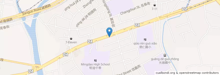 Mapa de ubicacion de 日信牙醫診所 en Taiwan, Taichung, Distretto Di Wuri.
