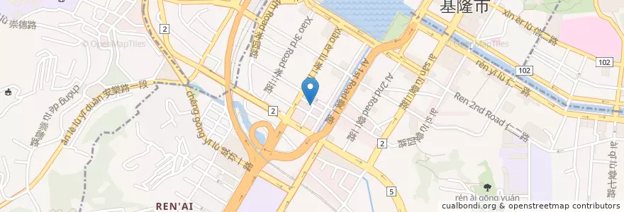 Mapa de ubicacion de 擇食居酒屋 en Taiwan, Taiwan, 基隆市, 仁愛區.