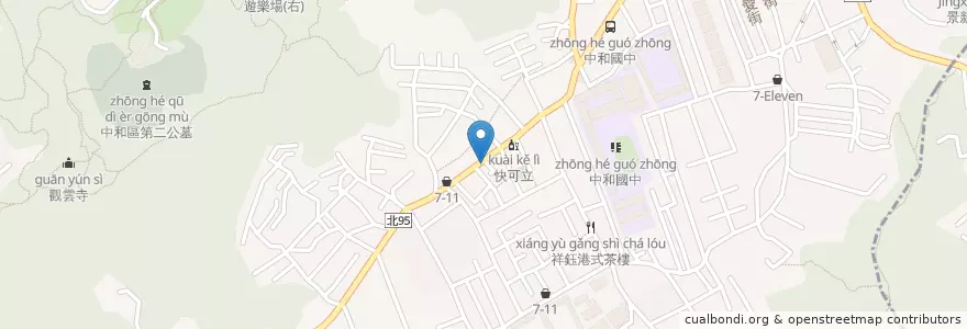 Mapa de ubicacion de 鑫紀燒臘 en Taiwan, Nuova Taipei, Džonghė.