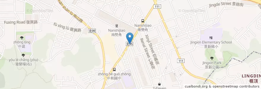 Mapa de ubicacion de 蘭迪意大利麵 en Тайвань, Новый Тайбэй, 中和區.
