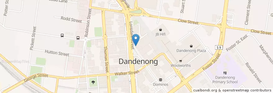 Mapa de ubicacion de Danesh Exchange en Austrália, Victoria, City Of Greater Dandenong.