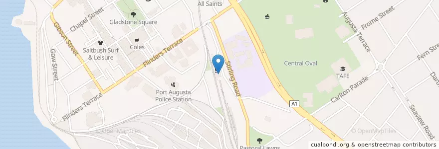 Mapa de ubicacion de Mamma Lou's en أستراليا, جنوب أستراليا, Port Augusta City Council.