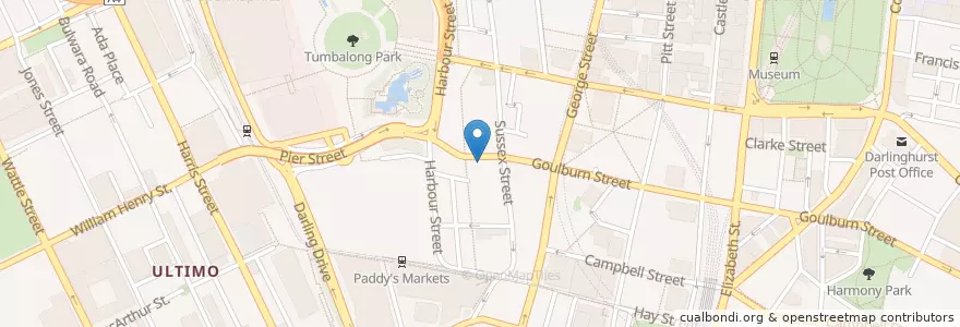 Mapa de ubicacion de Mamak en Australia, New South Wales, Council Of The City Of Sydney, Sydney.