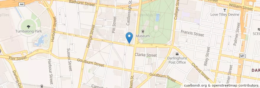 Mapa de ubicacion de Bambini Espresso en Australien, Neusüdwales, Council Of The City Of Sydney, Sydney.