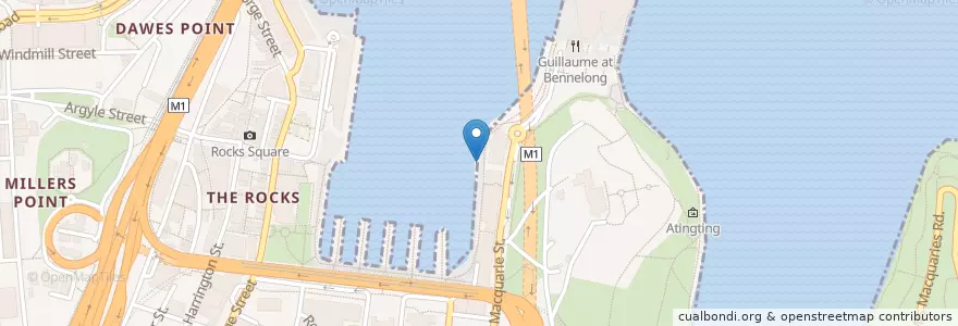 Mapa de ubicacion de Oyster Bar en Australie, Nouvelle Galles Du Sud, Sydney.