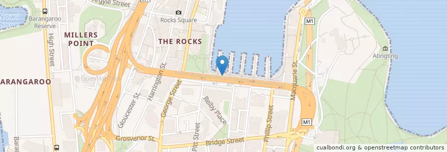 Mapa de ubicacion de Rossini Cafe en Australia, Nueva Gales Del Sur, Council Of The City Of Sydney, Sydney.