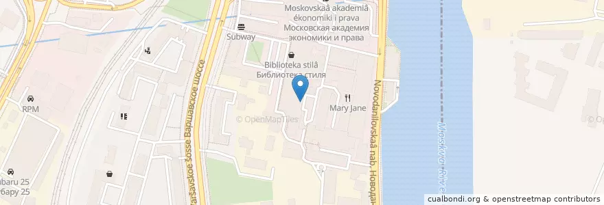 Mapa de ubicacion de Каррифан en Russia, Distretto Federale Centrale, Москва, Южный Административный Округ, Донской Район.