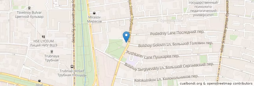 Mapa de ubicacion de Тажин en Russia, Central Federal District, Moscow, Central Administrative Okrug, Meshchansky District.