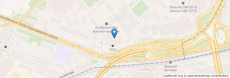 Mapa de ubicacion de Теремок en Rusia, Центральный Федеральный Округ, Москва, Северный Административный Округ, Хорошёвский Район.