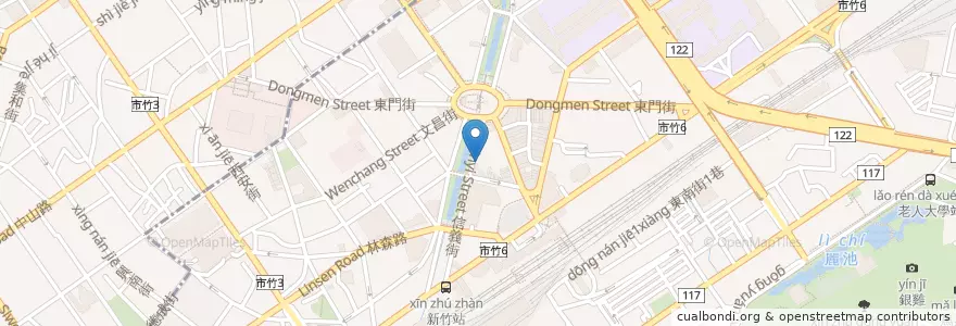 Mapa de ubicacion de 格子義式餐廳 en 臺灣, 臺灣省, 新竹市, 東區.