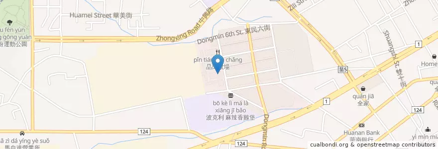 Mapa de ubicacion de 伊呂波原宿 en Taiwan, Taiwan Province, Miaoli County, Toufen.