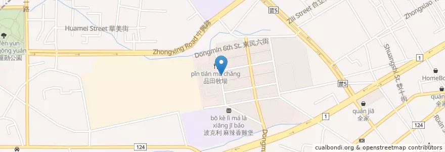 Mapa de ubicacion de 喫茶小舖 en 타이완, 타이완성, 먀오리 현, 터우펀시.