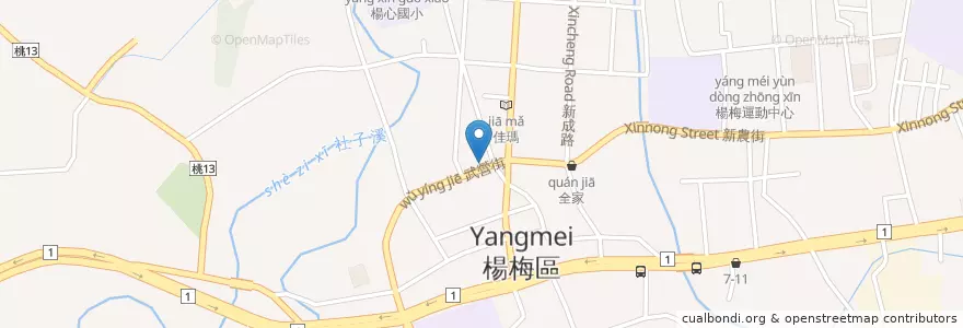 Mapa de ubicacion de 八方雲集 en 타이완, 타오위안 시, 양메이 구.