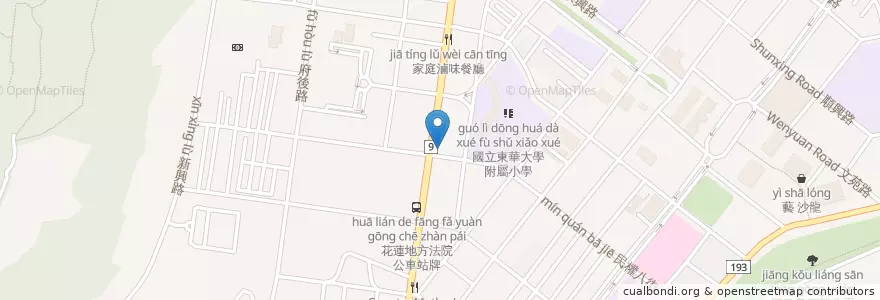 Mapa de ubicacion de 瑞客排骨便當店 en Тайвань, Тайвань, Хуалянь, Хуалянь.