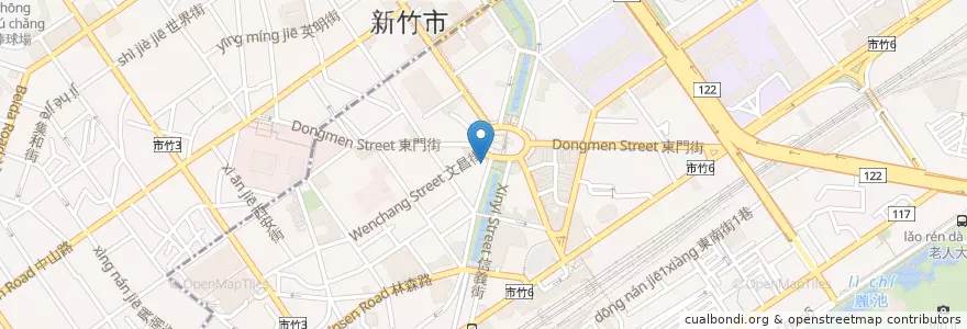 Mapa de ubicacion de 韓味食堂 en Taiwan, 臺灣省, Hsinchu, 東區.