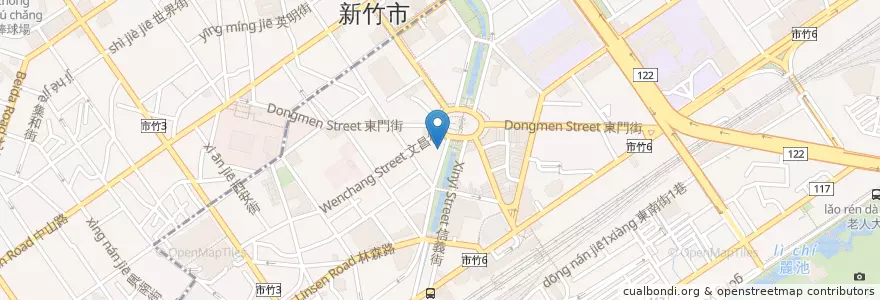 Mapa de ubicacion de Dickies en Taiwan, Taiwan, Hsinchu, 東區.