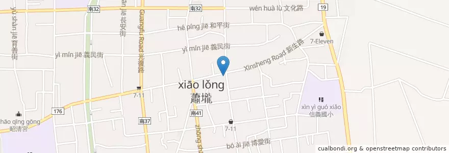 Mapa de ubicacion de 麥當勞 en 臺灣, 臺南市, 佳里區.