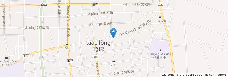 Mapa de ubicacion de 台新國際商業銀行 en Taïwan, Tainan, District De Jiali.
