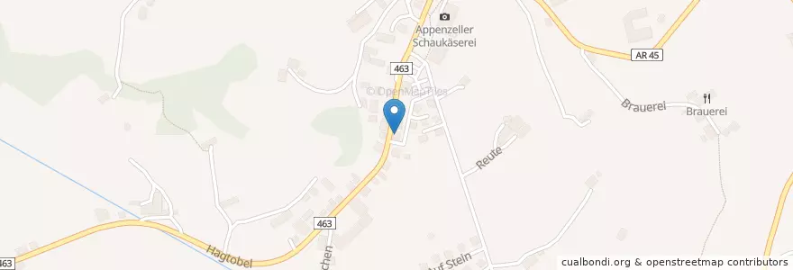 Mapa de ubicacion de Post en İsviçre, Appenzell Ausserrhoden, Sankt Gallen, Hinterland, Stein (Ar).