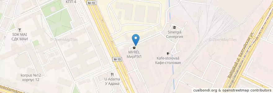 Mapa de ubicacion de Buzz Lounge en روسیه, Центральный Федеральный Округ, Москва, Северный Административный Округ, Район Сокол.
