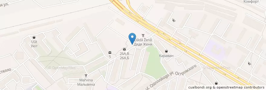 Mapa de ubicacion de Аптека en Russia, Circondario Federale Del Volga, Пензенская Область, Городской Округ Пенза.