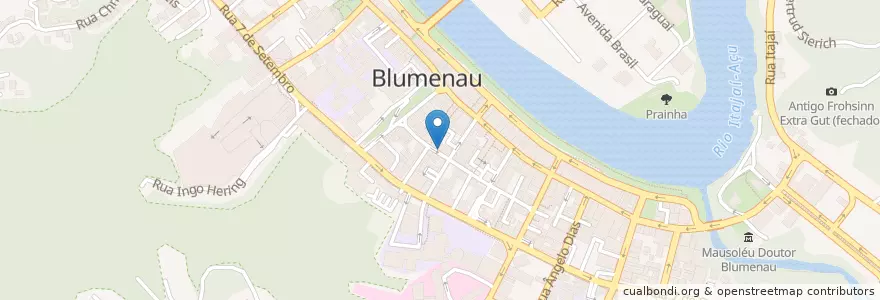Mapa de ubicacion de Restaurante Adriana en 브라질, 남부지방, 산타카타리나, Região Geográfica Intermediária De Blumenau, Microrregião De Blumenau, 블루메나우.