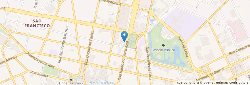 Mapa de ubicacion de iDent en ブラジル, 南部地域, パラナ, Região Geográfica Intermediária De Curitiba, Região Metropolitana De Curitiba, Microrregião De Curitiba, クリチバ.