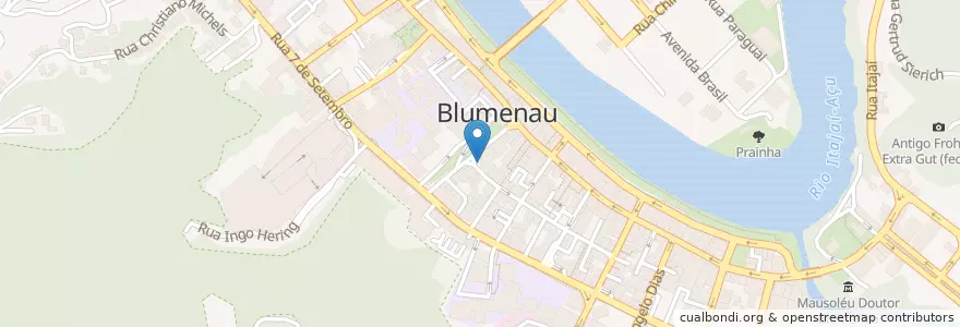 Mapa de ubicacion de Dermablu en Brésil, Région Sud, Santa Catarina, Região Geográfica Intermediária De Blumenau, Microrregião De Blumenau, Blumenau.