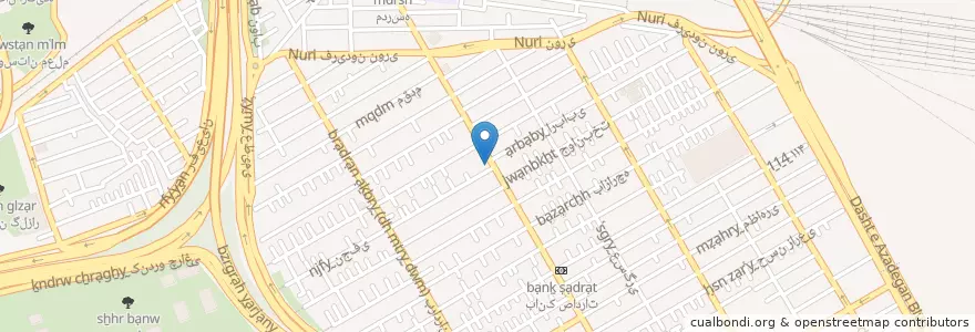 Mapa de ubicacion de بانک پاسارگاد en İran, Tahran Eyaleti, شهرستان تهران, Tahran, بخش مرکزی شهرستان تهران.