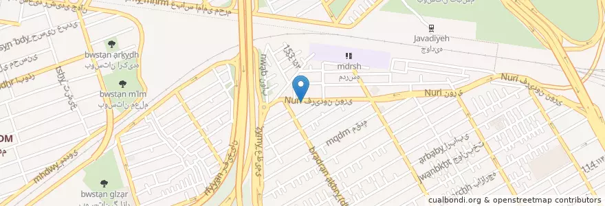 Mapa de ubicacion de داروخانه شبانه‌روزی امیدنو en Iran, Téhéran, شهرستان تهران, Téhéran, بخش مرکزی شهرستان تهران.