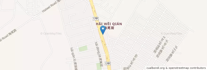 Mapa de ubicacion de 台灣中油 en Taïwan, Tainan, District De Annan.