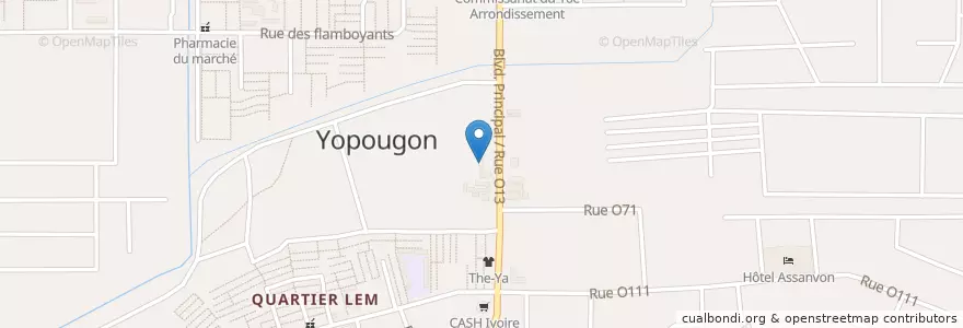 Mapa de ubicacion de Centre de santé communautaire de Yao Sehi Doukouré Yopougon en 科特迪瓦, 阿比让, Yopougon.