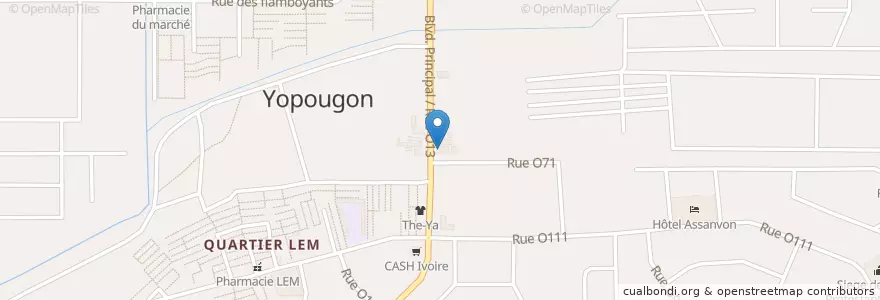 Mapa de ubicacion de Pharmacie de l'Antenne en 科特迪瓦, 阿比让, Yopougon.