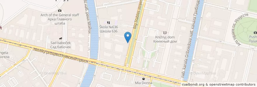 Mapa de ubicacion de Goose Goose en 俄罗斯/俄羅斯, Северо-Западный Федеральный Округ, 列宁格勒州, Санкт-Петербург, Центральный Район, Дворцовый Округ.