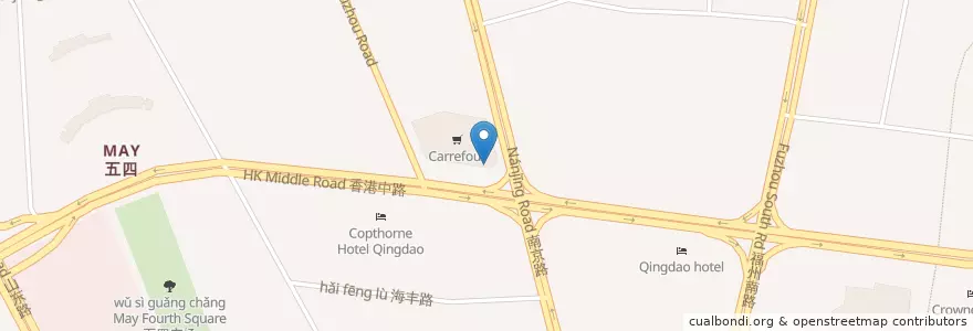 Mapa de ubicacion de Mr. Pizza en 中国, 山东省, 青岛市, 市南区.