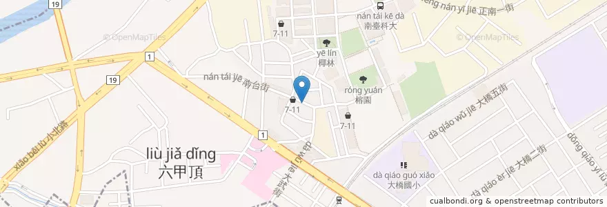 Mapa de ubicacion de 歐貝拉炒飯 en Taiwan, Tainan, Yongkang District.