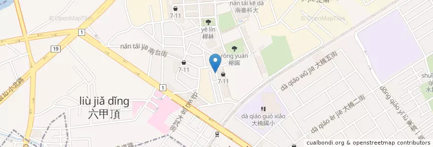 Mapa de ubicacion de 貓Go燒 en Taiwán, 臺南市, 永康區.