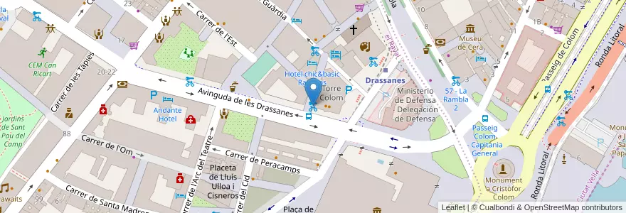 Mapa de ubicacion de 425 - Carrer de Cervelló 5 en Spain, Catalonia, Barcelona, Barcelonès, Barcelona.