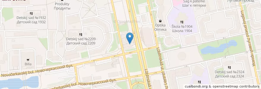 Mapa de ubicacion de Шаурма en Rusia, Distrito Federal Central, Москва, Юго-Восточный Административный Округ, Район Марьино.