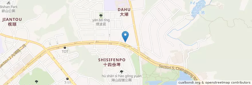 Mapa de ubicacion de 大湖動物醫院 en تايوان, تايبيه الجديدة, تايبيه, 內湖區.
