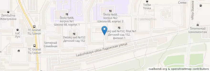 Mapa de ubicacion de Амбулатория en Russia, Circondario Federale Del Volga, Пензенская Область, Городской Округ Пенза.