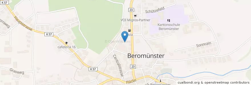 Mapa de ubicacion de Agrola en Suíça, Luzern, Beromünster.